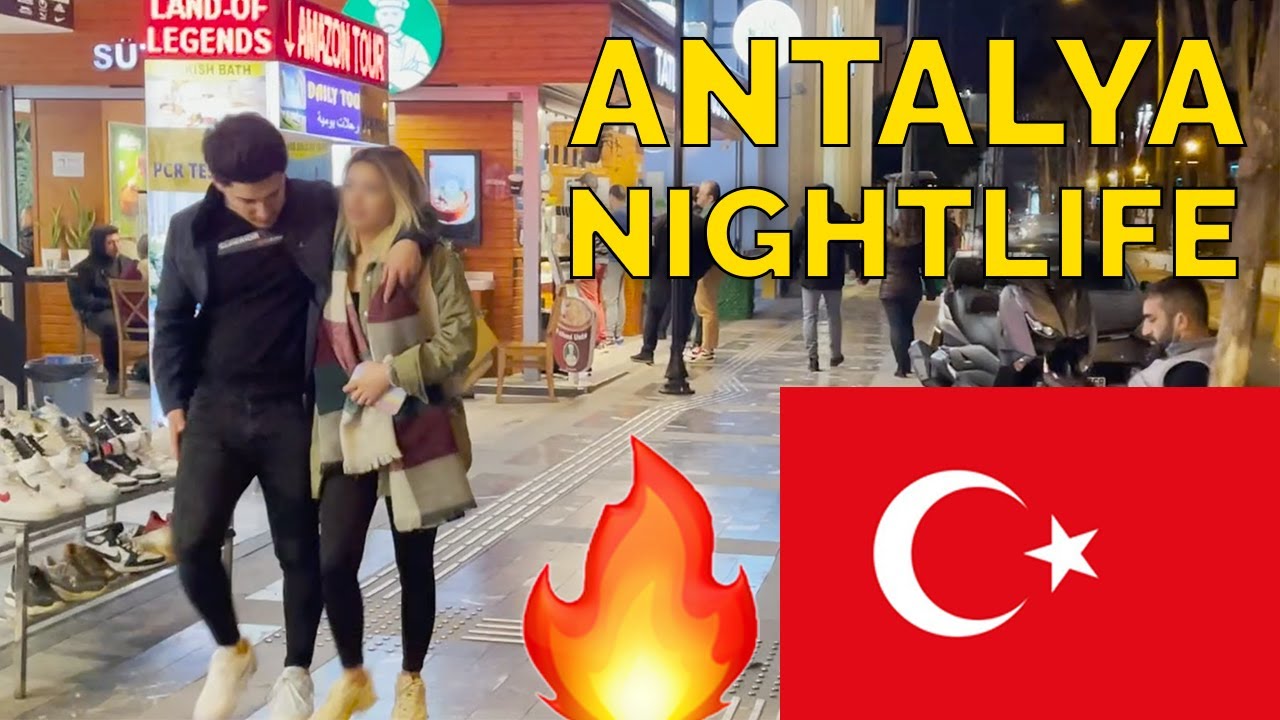 ANTALYA NIGHTLIFE || Antalya Turkey Night Walk 🇹🇷 (What Antalya Looks like at Night)