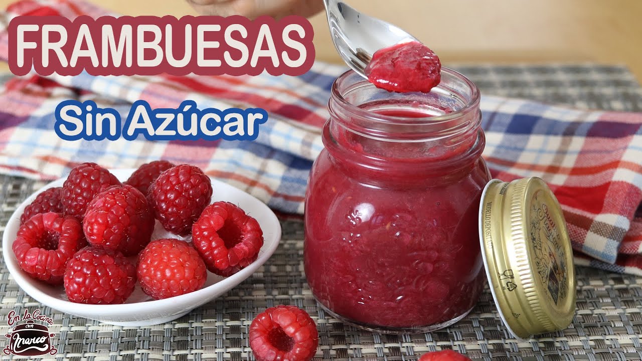 Mermelada de FRAMBUESA sin azúcar!! 🍓Receta fácil [sin semillas] Cocina Con Marco