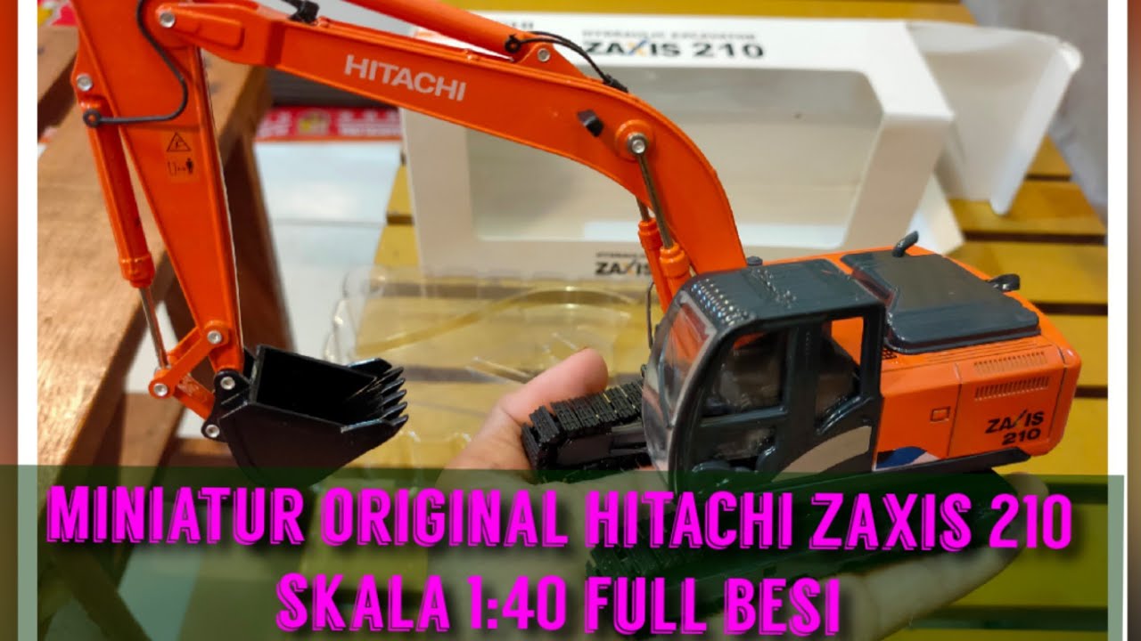 WOWW.. UNBOXING MINIATUR DIECASH EXCAVATOR ALAT BERAT  HITACHI ZAXIS 210
