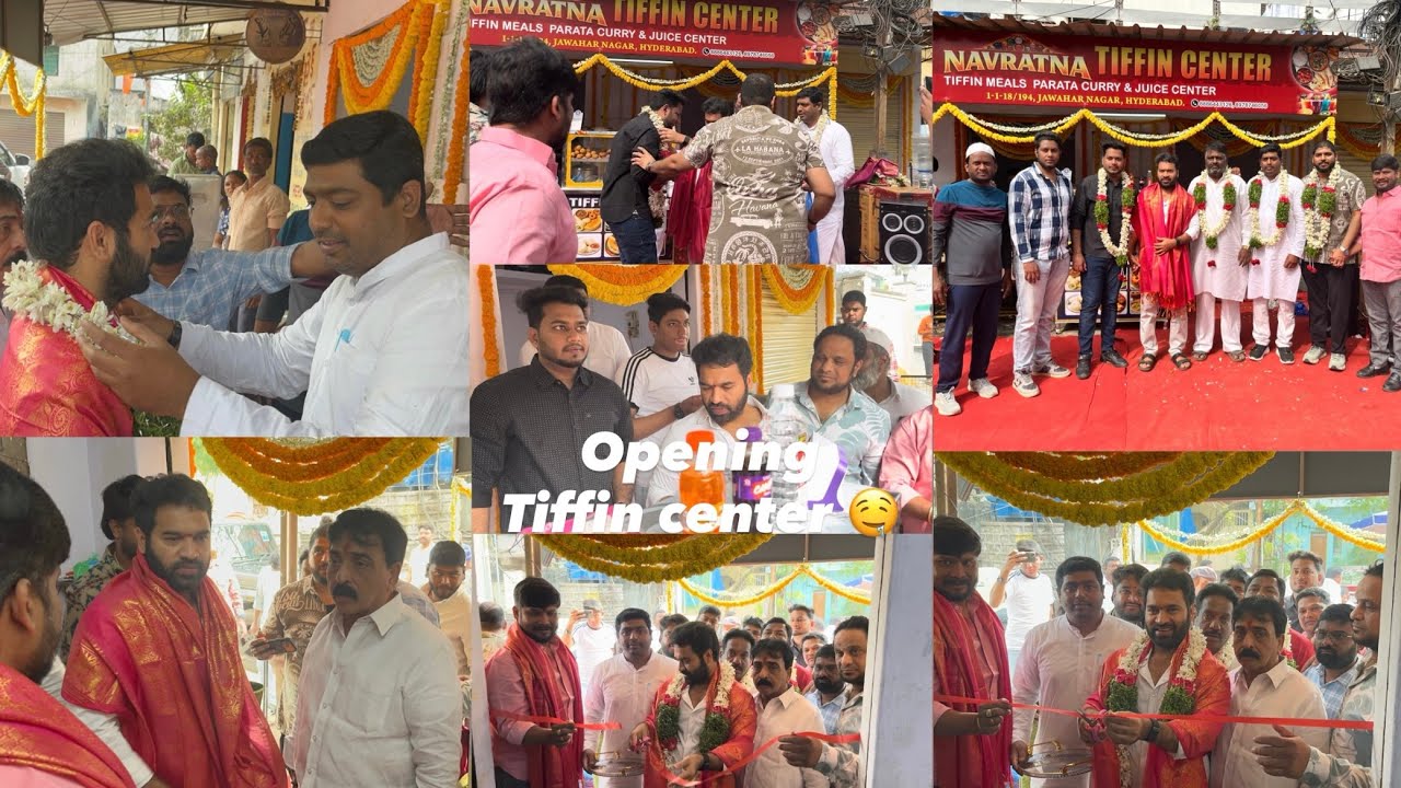 Opening ceremony 🎉…| Navratna tiffin center | MLA muta gopal son muta jayasimha attended ceremony ✨