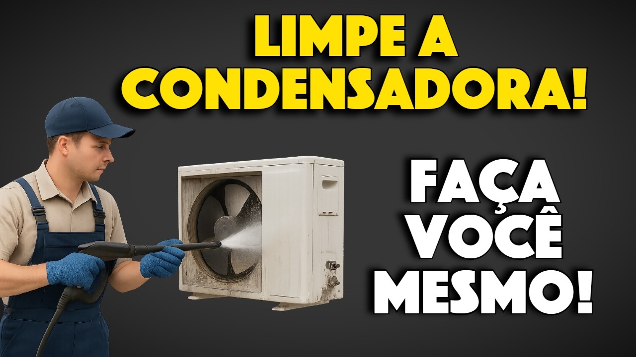 COMO LIMPAR CONDENSADORA DO AR-CONDICIONADO | RÁPIDO E PRÁTICO!