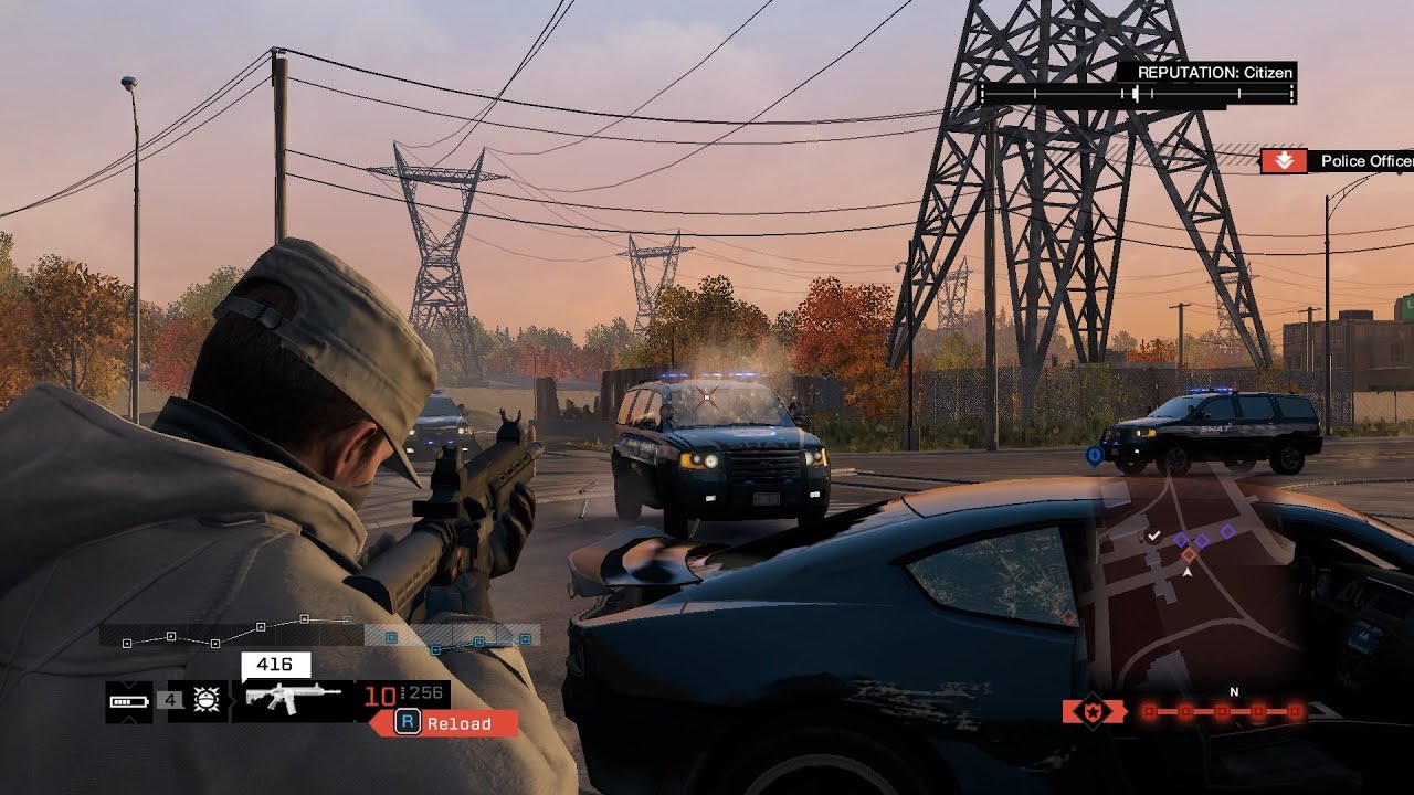 Watch Dogs Police Mayhem + Immense Five Star Wanted Level Escape