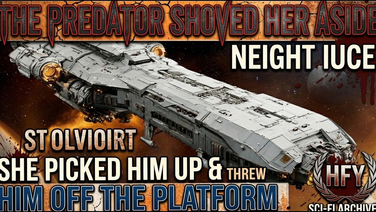 The Predator Shoved Her Aside | She Picked Him Up and Threw Him Off the Platform HFY Sci Fi