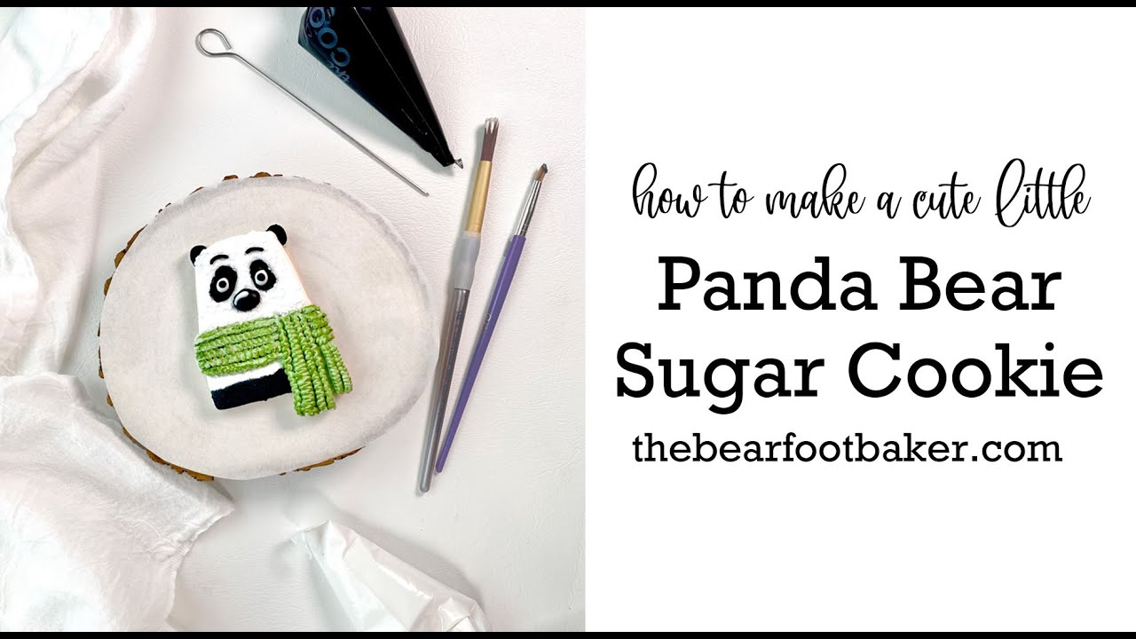 How to Make Cute Little Panda Bear Sugar Cookies | The Bearfoot Baker