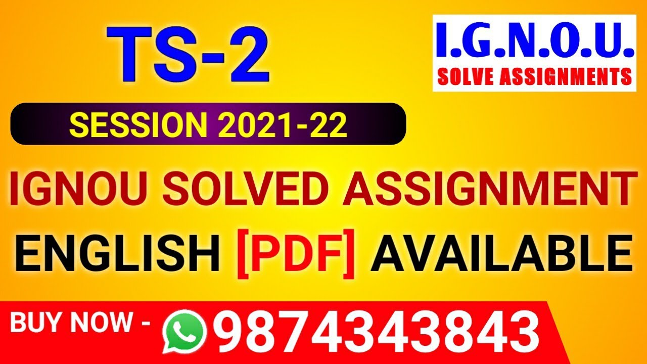TS 2 Solved Assignment 2021-22 in English, TS-2 Solved Assignment 2022, TS 2 Assignment