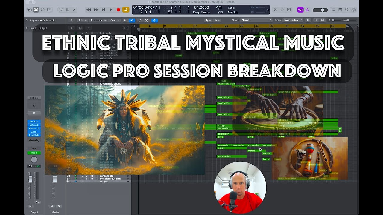 Ethnic Music Production Tutorial | Dark Tribal Ancestral Track Breakdown in Logic Pro Full Session