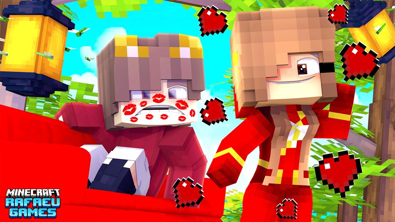 O RAFAEU dormiu na CASA da ARVORE com a FLASHGIRL no Minecraft