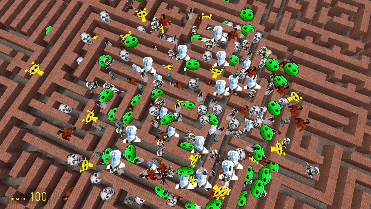 FIRE IN THE HOLE NEXTBOTS ESCAPE THE BIG MAZE | #gmod #nextbots