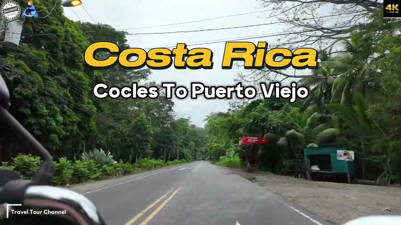🇨🇷 Cocles to Puerto Viejo, Costa Rica - Scooter Tour 4K