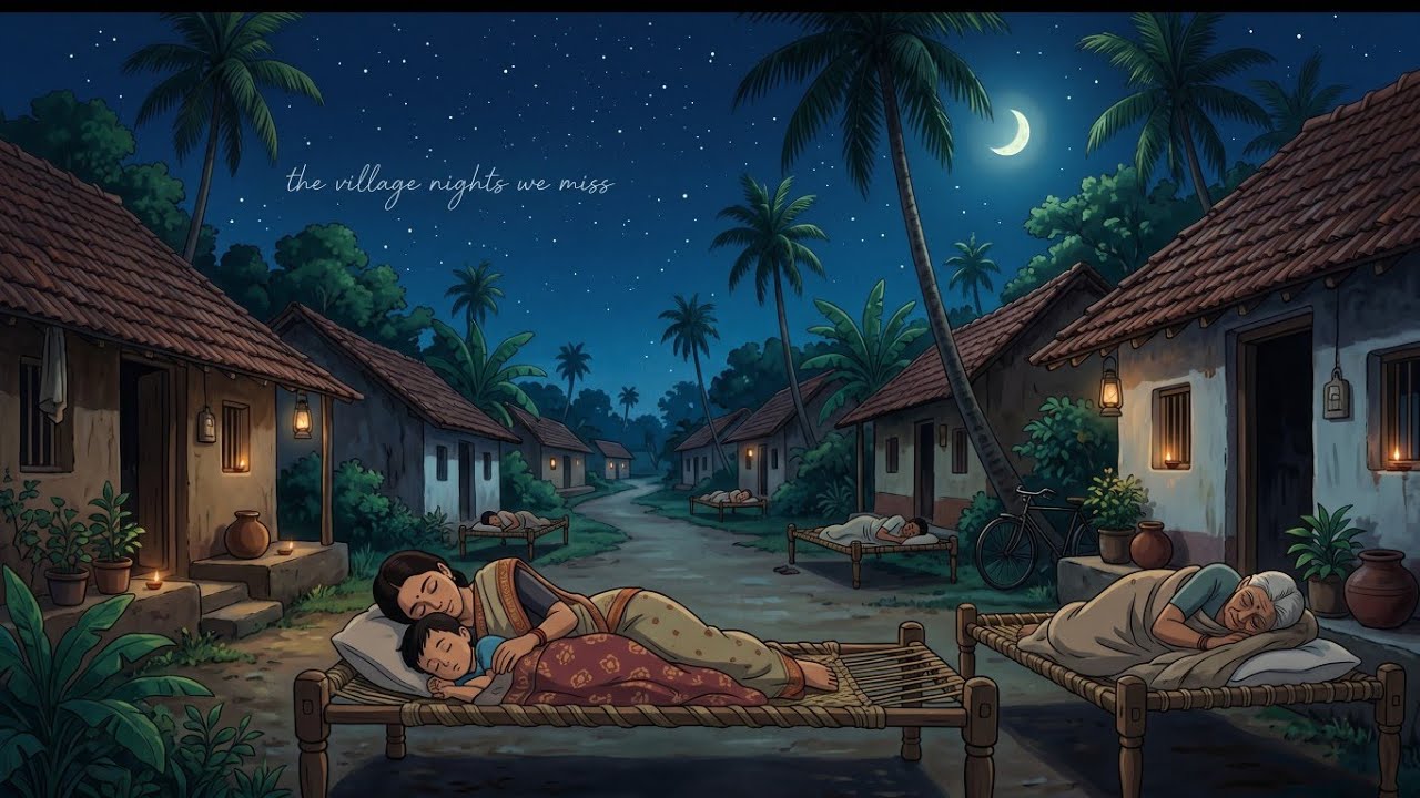 🌙 A Peaceful Village Night 🌾 | Traditional Cooking, Nature Sounds, ASMR & Sleeping Under the Stars ✨