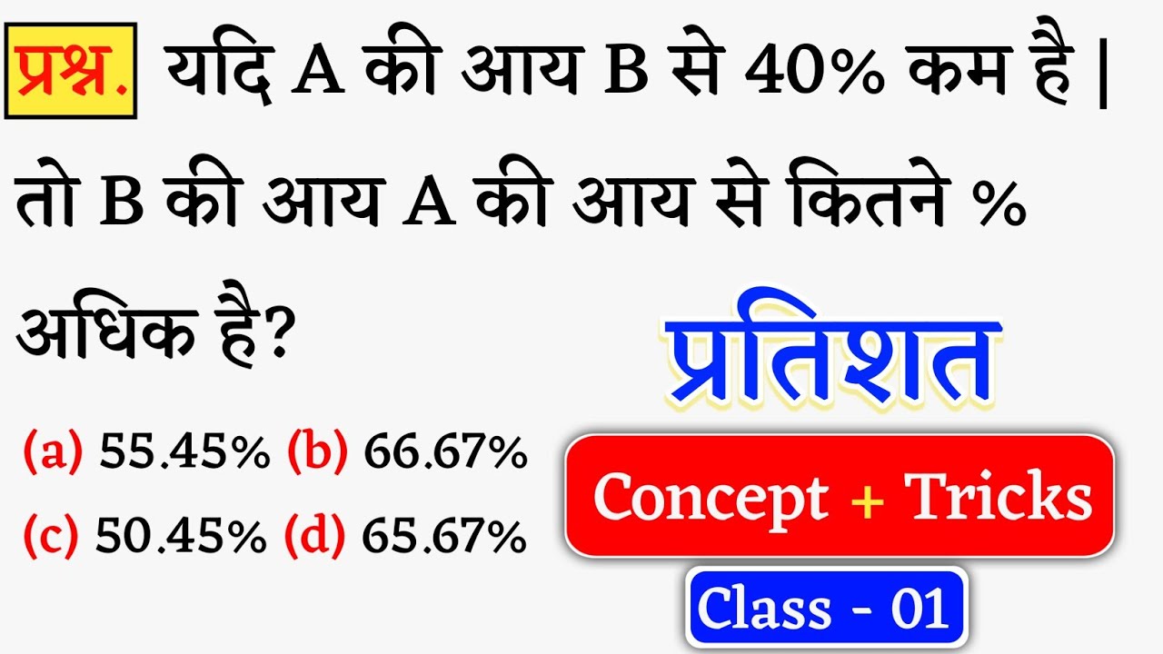 Percentage ( प्रतिशत ) Percentage Concept + Tricks | Maths Viral Question | Class - 01 | Jk Campus 