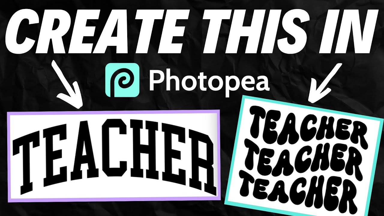 How to make Arched Text and Retro Wavy Fonts in Photopea!