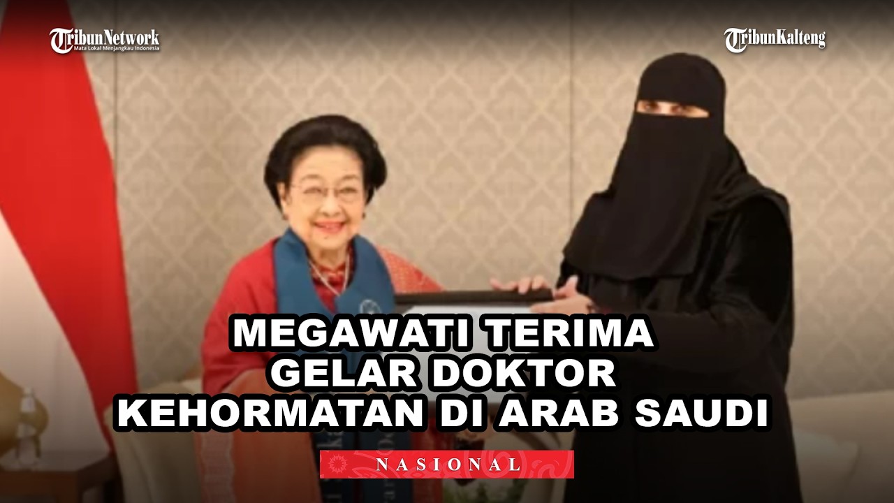 Megawati Soekarnoputri Tahan Tangis Terima Gelar Doktor Kehormatan di Arab Saudi