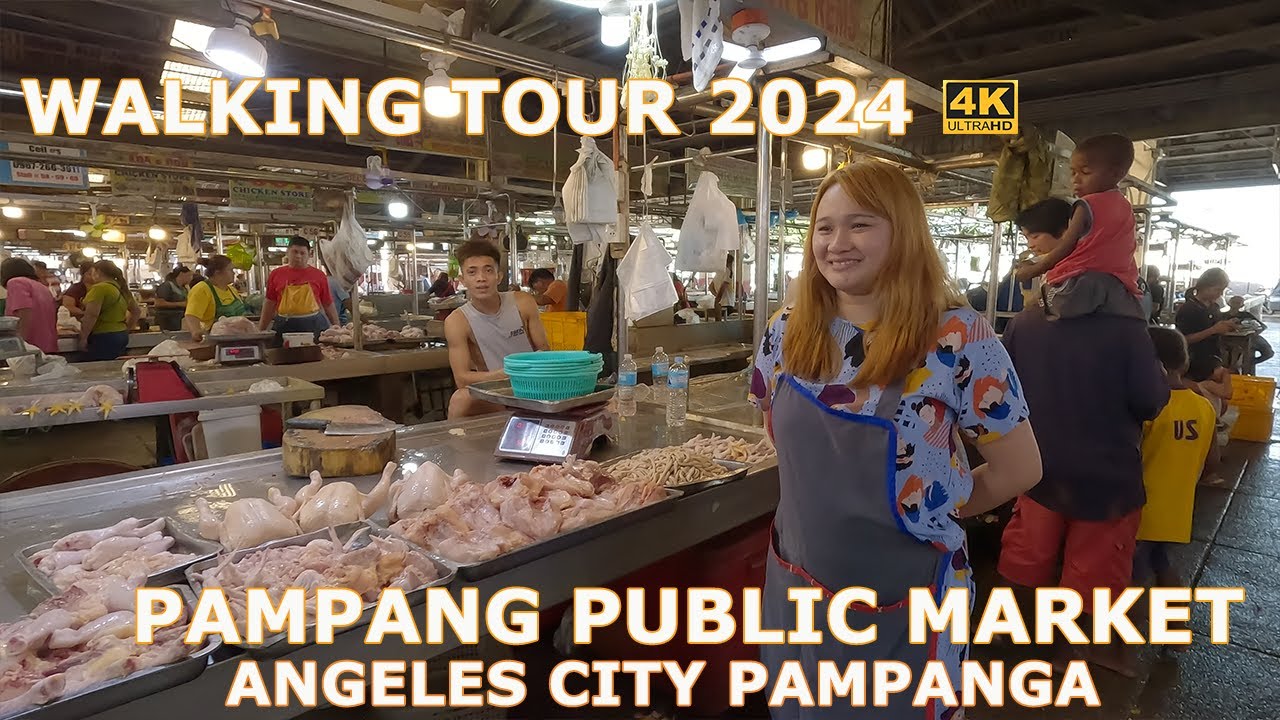 ANGELES CITY WALKING TOUR 2024 [4K] PAMPANG PUBLIC MARKET