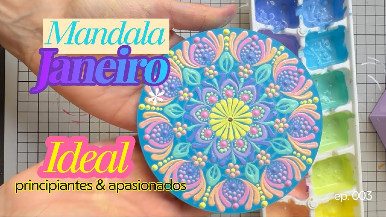 Tutorial puntillismo simple: Mandala Janeiro.