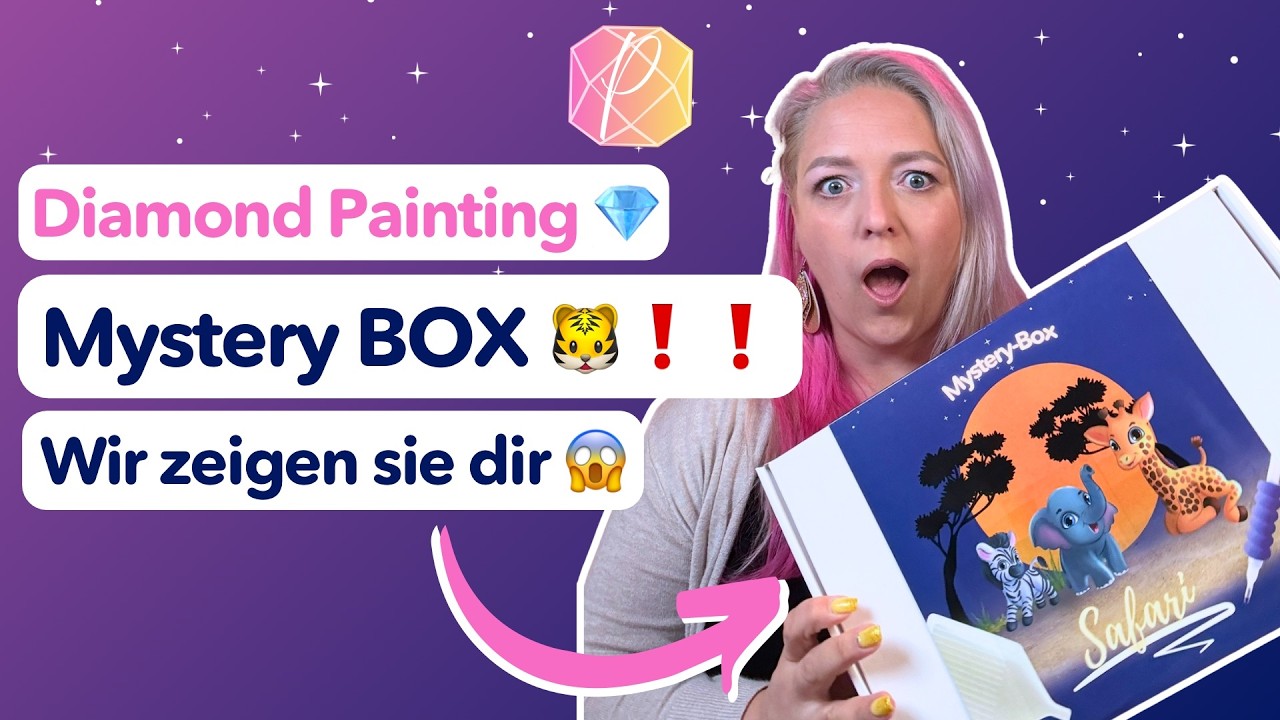 VORSCHAU 👀 Mystery Box SAFARI 🦁💎 - Wir zeigen ALLES! I Diamond Painting Tagebuch