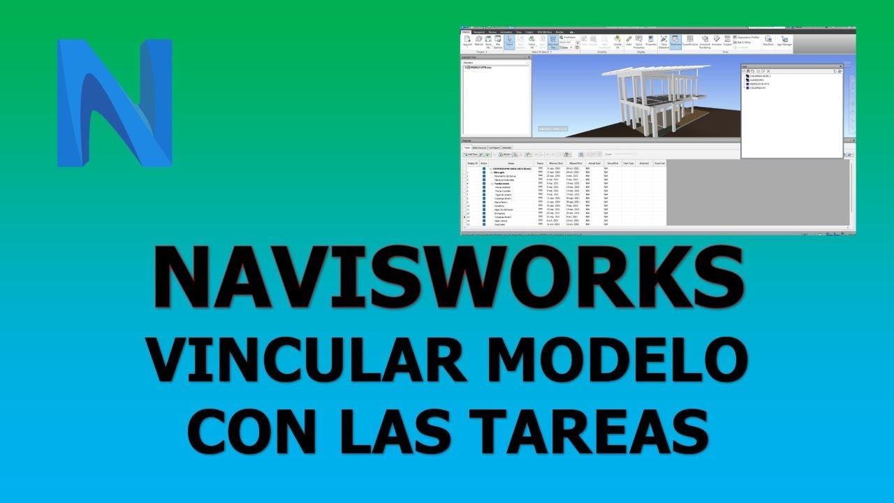NAVISWORKS, VINCULAR ELEMENTOS DEL MODELO AL TIMELINER