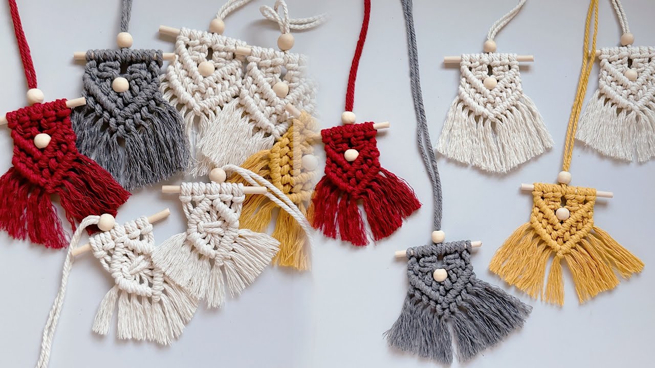 Mini Macrame Wall Hanging |  Basic Patterns Tutorial