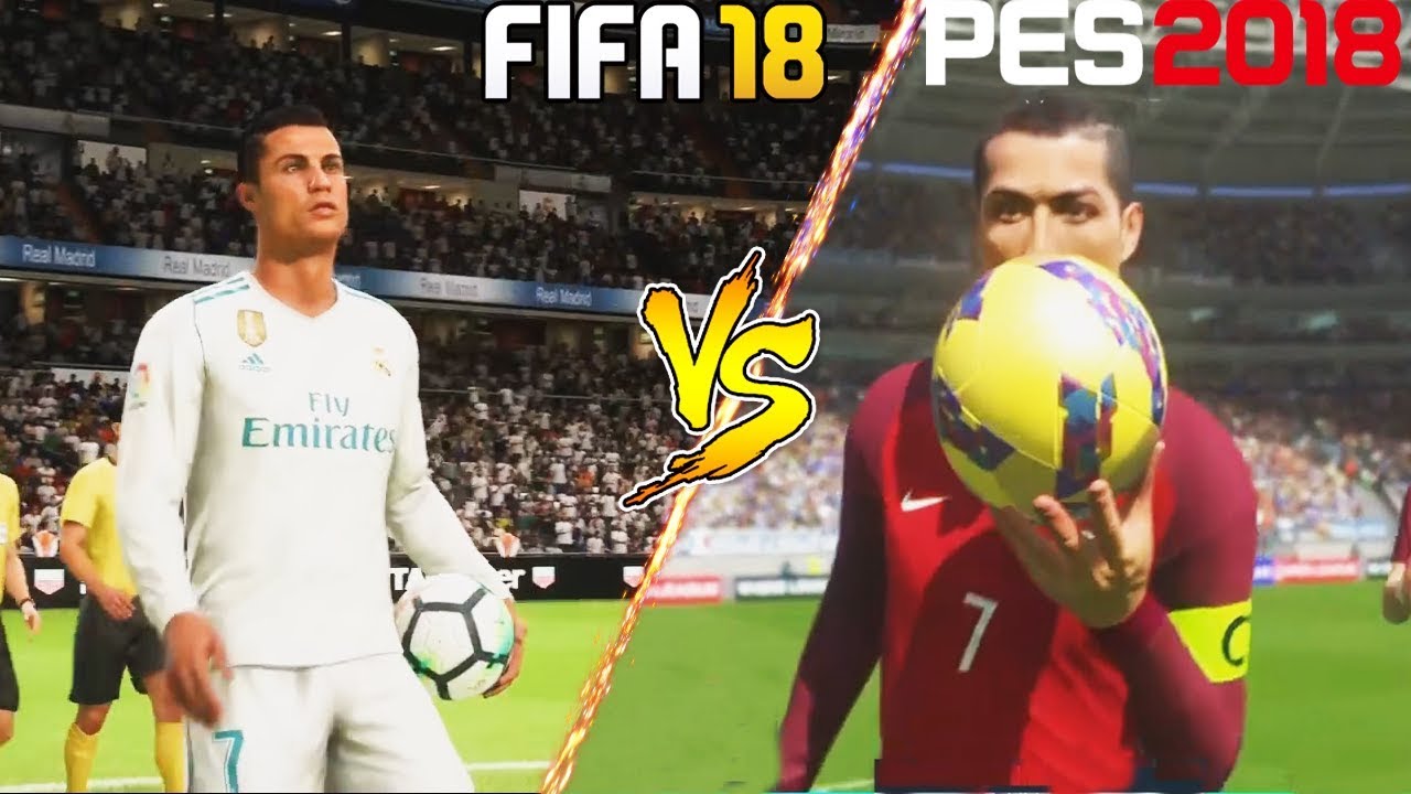 FIFA 18 Vs PES 2018 : Hat-trick Celebration | Comparison