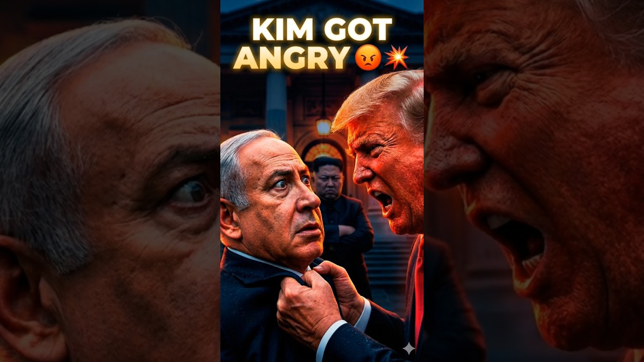 Trump vs Netanyahu 😡 KIM GOT ANGRY! Chaos 🔥💥 #viral #shorts #trump #kimjongun