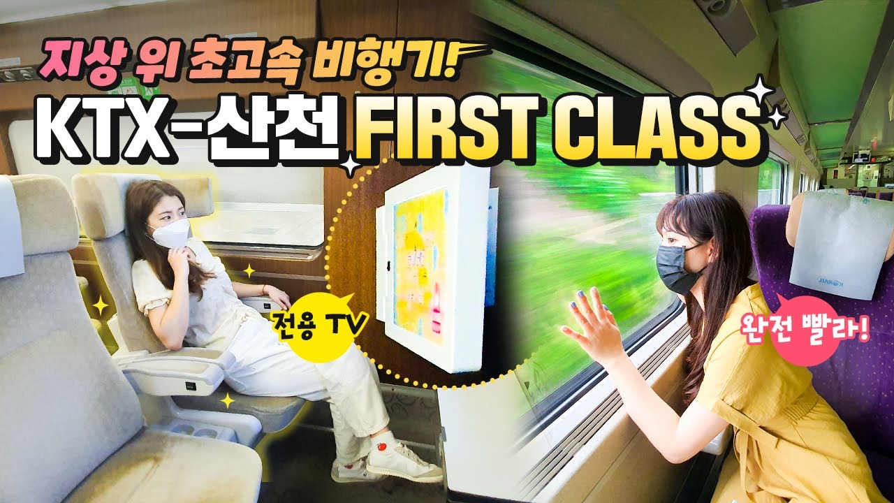 서울-부산행 KTX 특실 편도 8만원...😲 대체 얼마나 좋길래?(KTX-Sancheon First Class Review from Seoul to Busan)