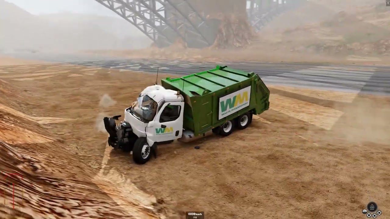 汽车悬架动态欣赏，西部之星57X，长头卡车！ 游戏名：Beamng.drive（车祸模拟器）版本：0.38x地图名字：Long Desert Road车辆来自：modland。net#单...