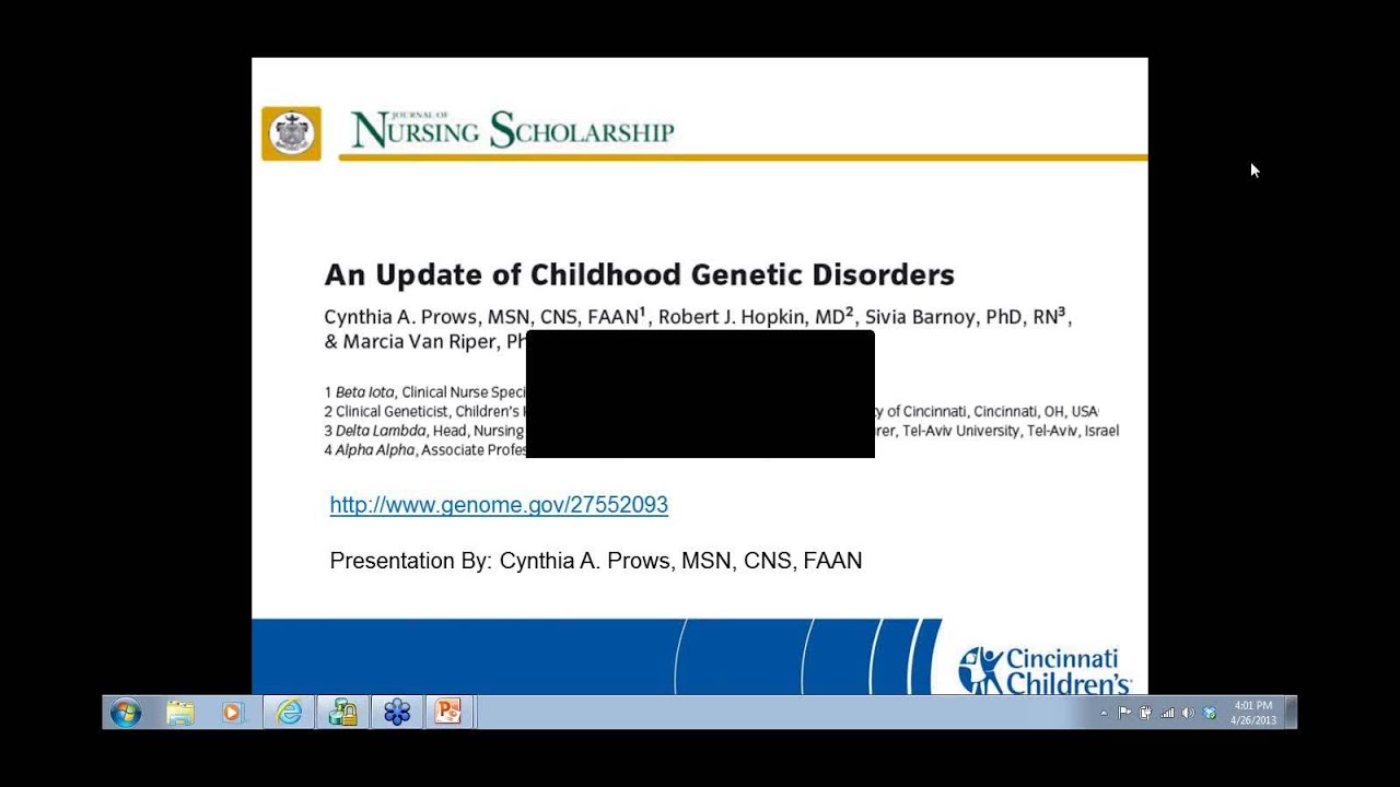 Genomics and Autism Spectrum Disorder  & An Update of Childhood Genetic Disorders