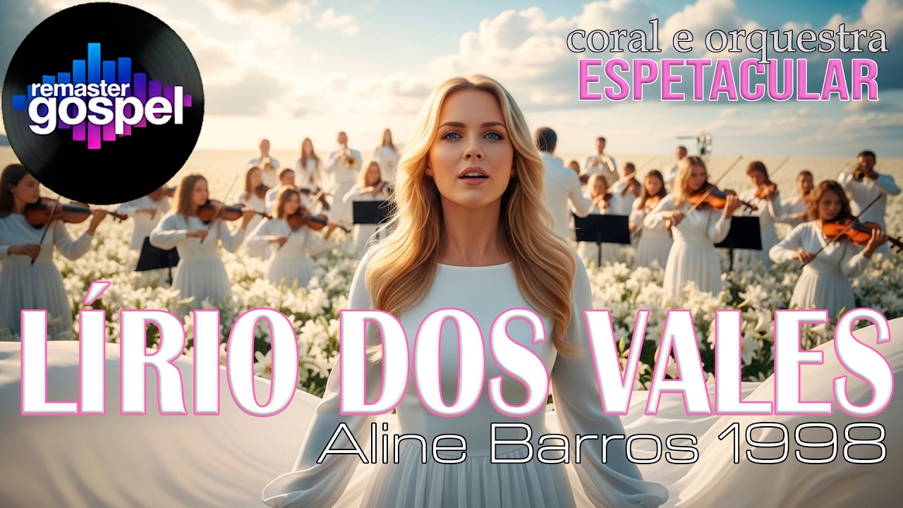 LÍRIO DOS VALES de ALINE BARROS 1998 numa versão ESPETACULAR com ORQUESTRA E CORAL
