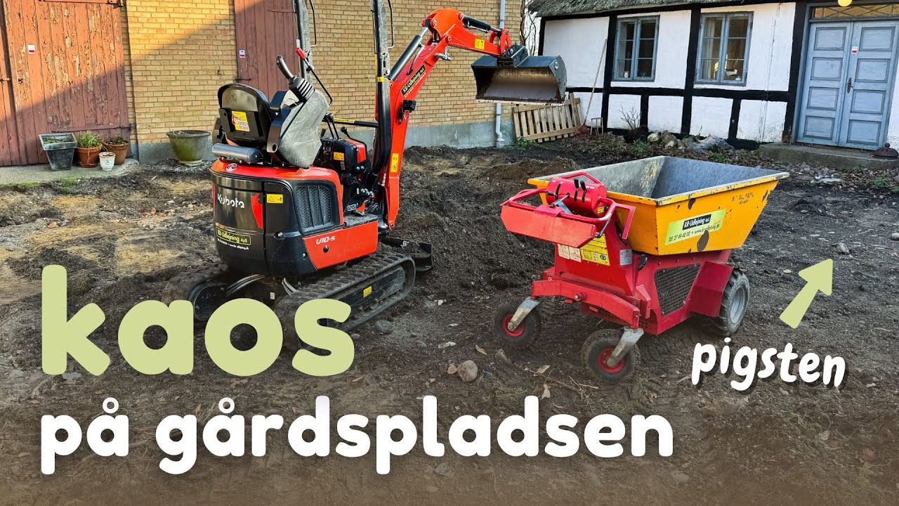 Grus og jord overalt! – Opstart på gårdspladsprojektet