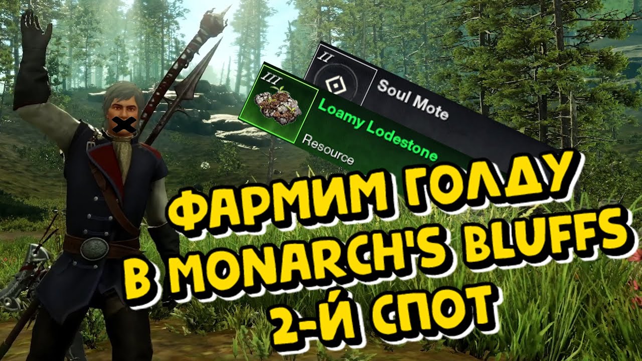 🪙 New world 🪙 фарм голды в Monarch's Bluffs 2 спот
