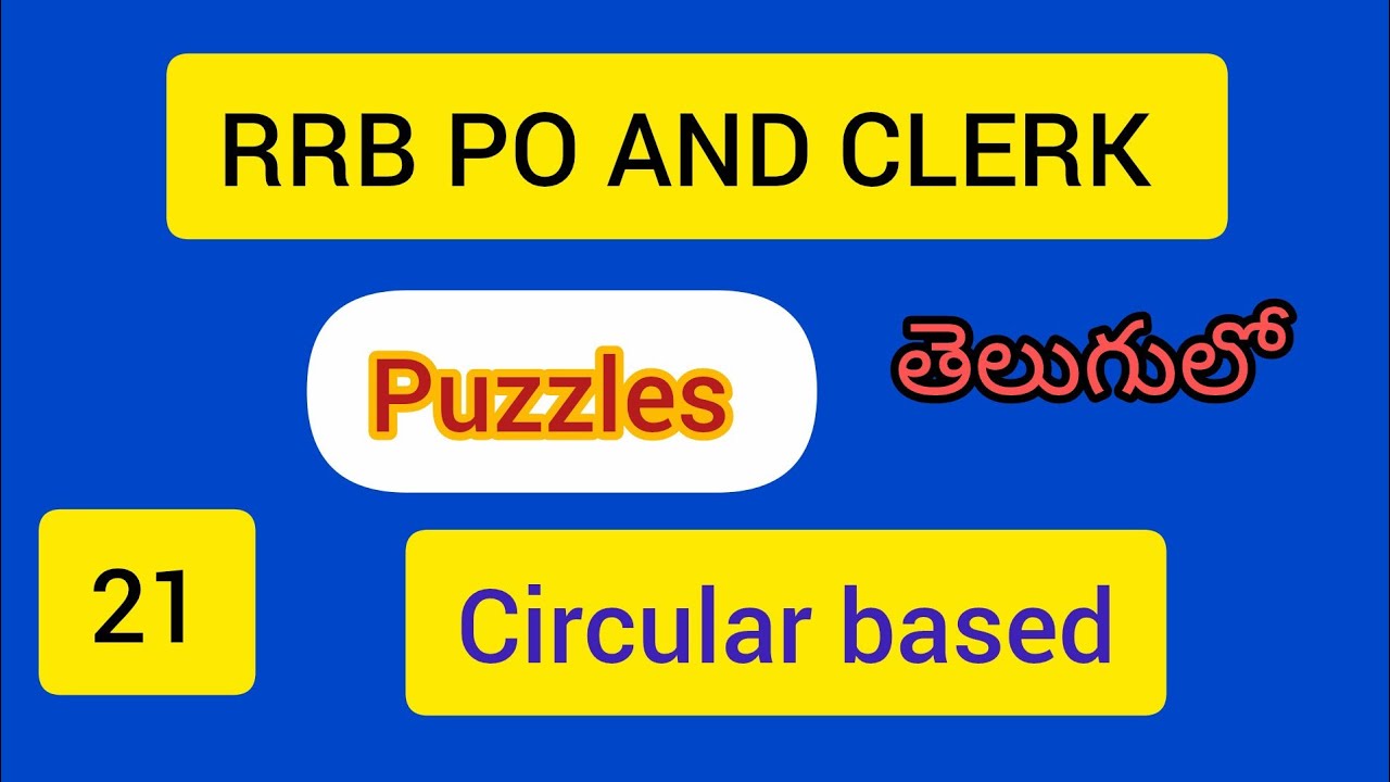 Circular based seating arrangement inside and outside in telugu for SBI IBPS RRB PO AND CLERK EXAMS 