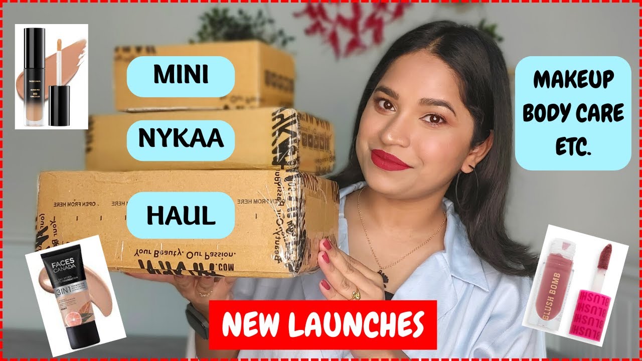 MINI NYKAA HAUL | FACES CANADA, MAKEUP REVOLUTION, PLUM, ETC.| LIQUID BLUSH | FOUNDATION | CONCEALER