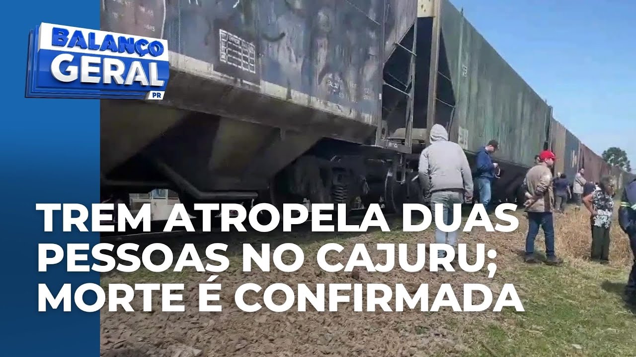 Trem atropela duas pessoas no Cajuru; vítimas ficaram presas embaixo da locomotiva