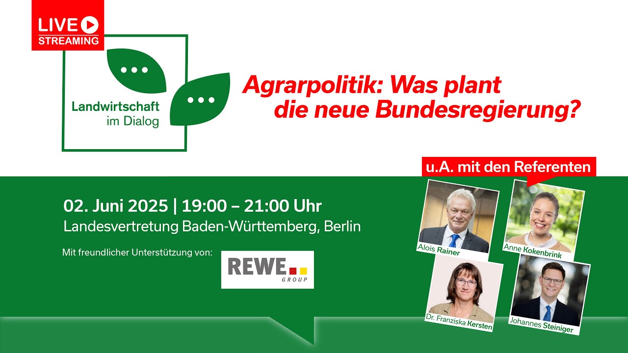 Landwirtschaft im Dialog: Agrarpolitik: Was plant die neue Bundesregierung?