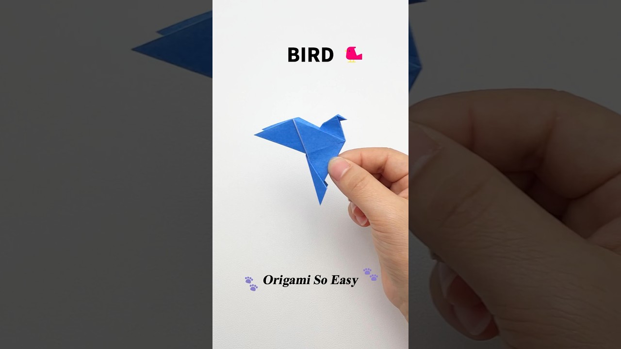 BIRD ORIGAMI DEMO | CUTE ORIGAMI BIRD | REALISTIC ORIGAMI BIRDS | DIY ORIGAMI BIRD🥰