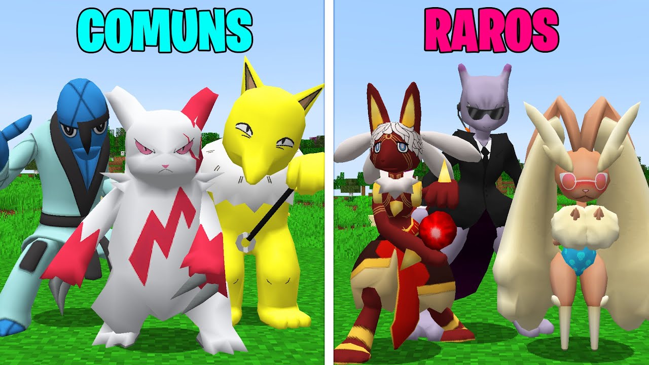 Pokémon Comum vs Pokémon Raro no Minecraft Pixelmon