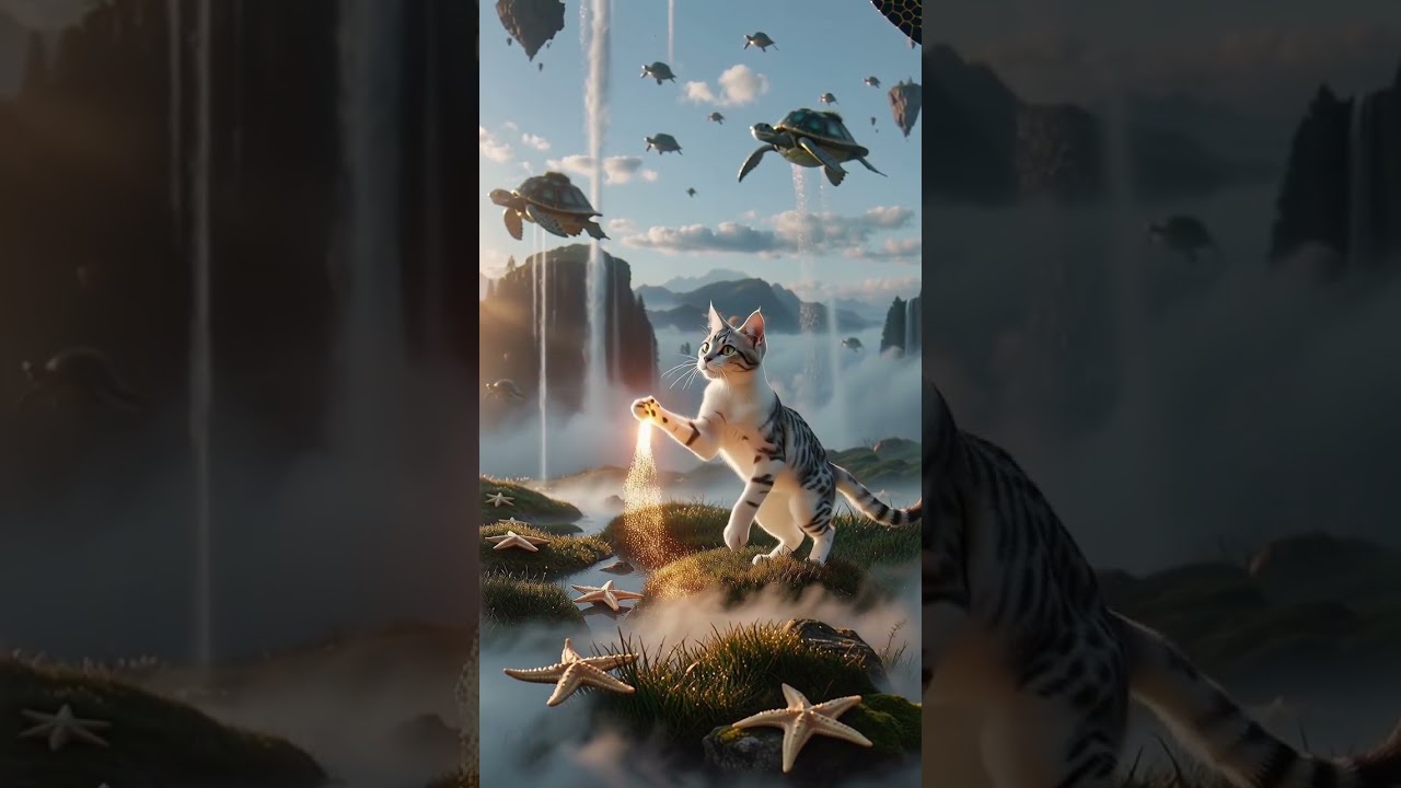 Cat’s Magical Odyssey Walking on the Sky Isle