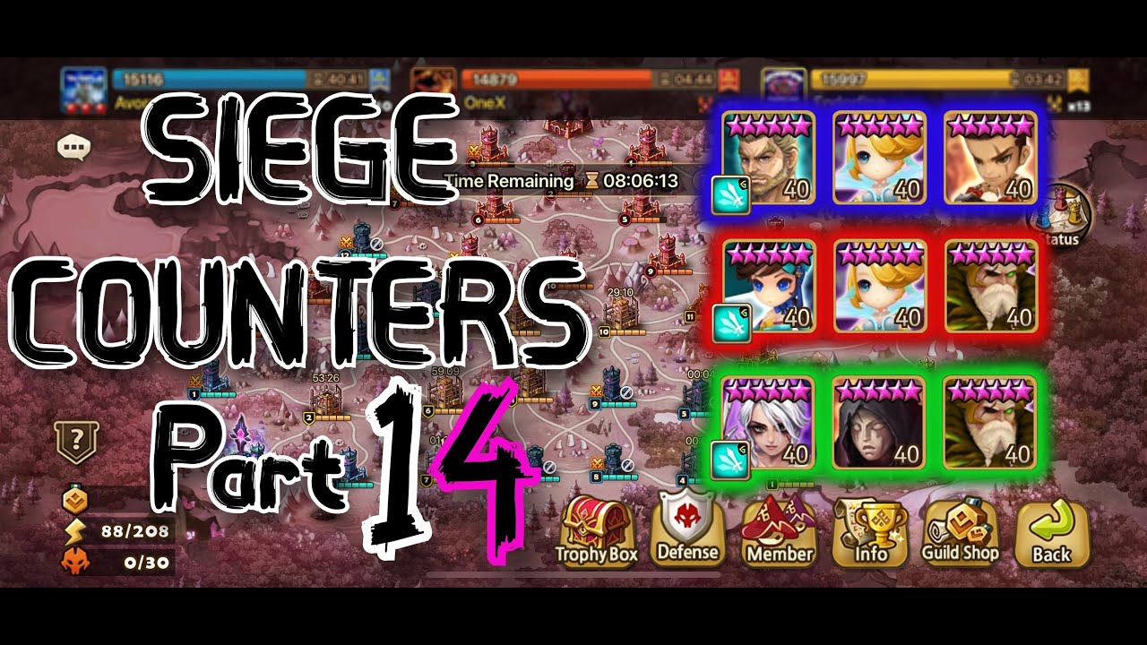Siege Defense Counters Part 14 - Summoners War