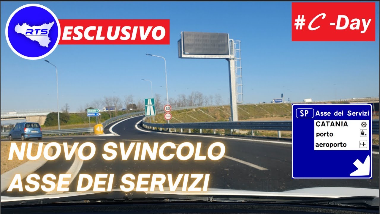 🔴 ESCLUSIVO | IL NUOVO SVINCOLO ASSE DEI SERVIZI della Tangenziale di Catania (RA15) #C-Day
