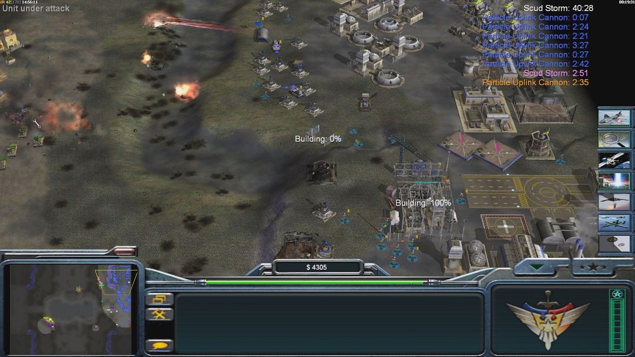 USA Laser - Command & Conquer Generals Zero Hour - 1 vs 7 HARD Gameplay