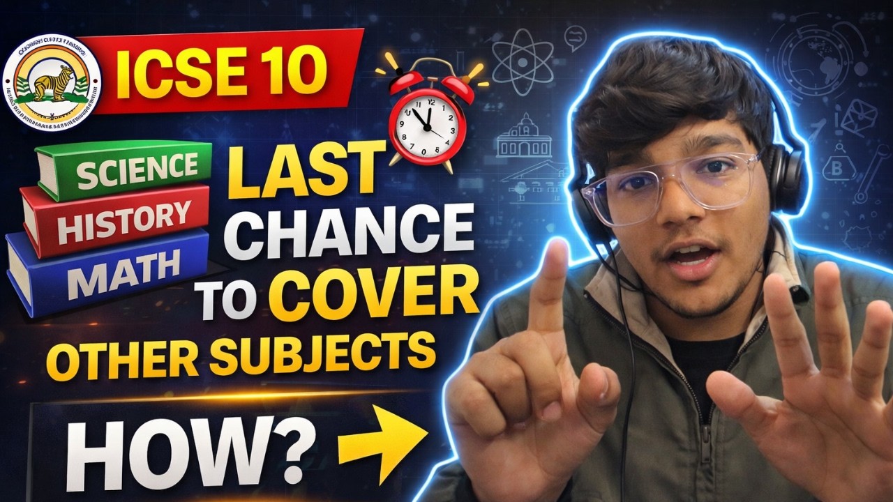 ICSE 10 | LAST CHANCE 😱 Cover OTHER Subjects NOW! | Boards 2026
