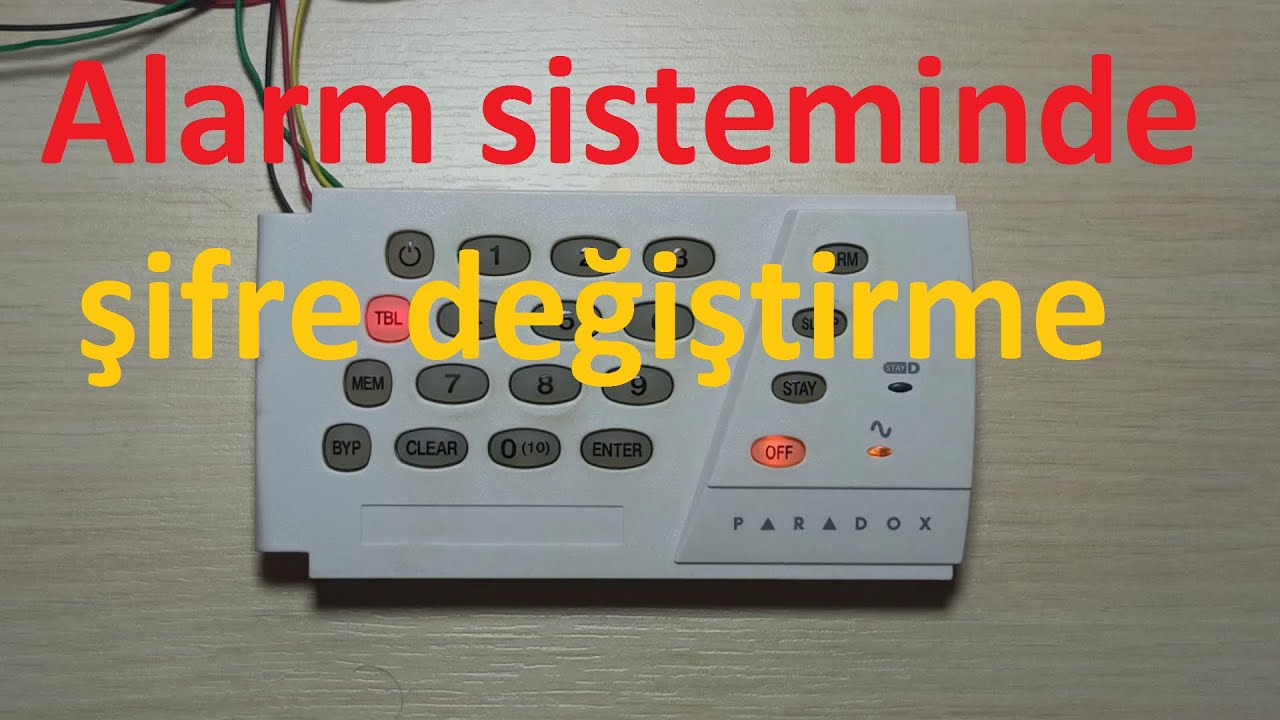 Paradox alarm şifresi nasıl değiştirilir.