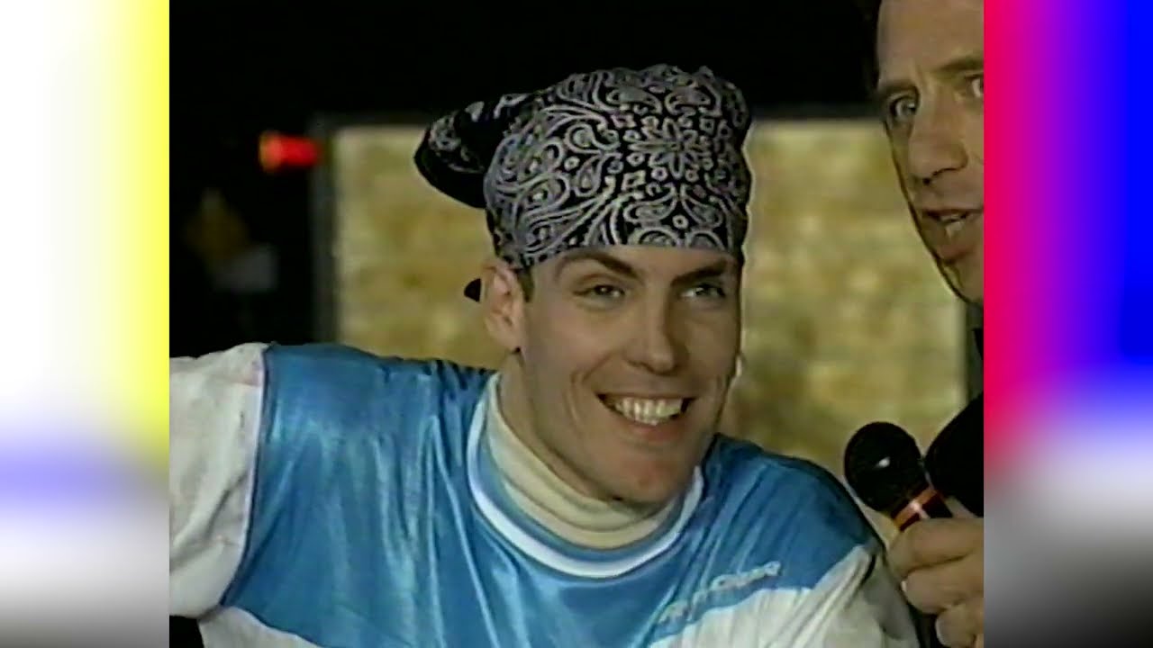 Vanilla Ice Flaming Wall Motorcycle Stunt | Circus of the Stars 1991
