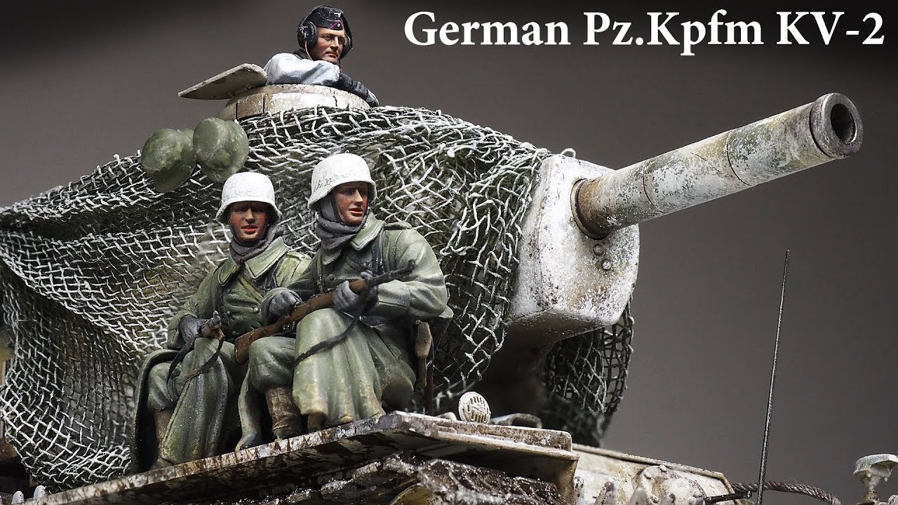 German Pz.Kpfm KV-2 754(r) Tank - Part 2 - 1/35 TRUMPETER - Tank Model - [ Painting - weathering ]
