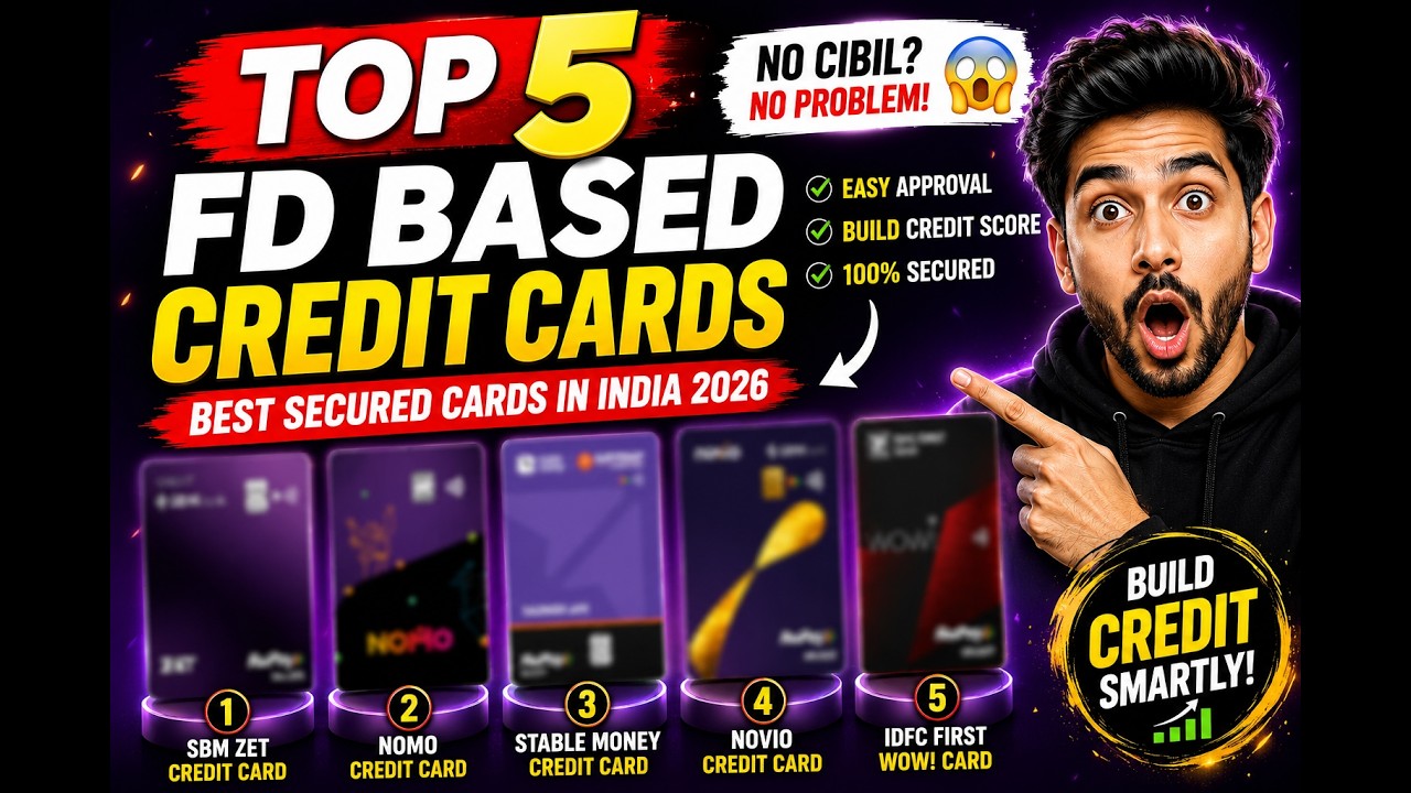 Top 5 FD Based Credit Cards in 2026 🔥 Best Secured Credit Cards for CIBIL Build | 100% Approval