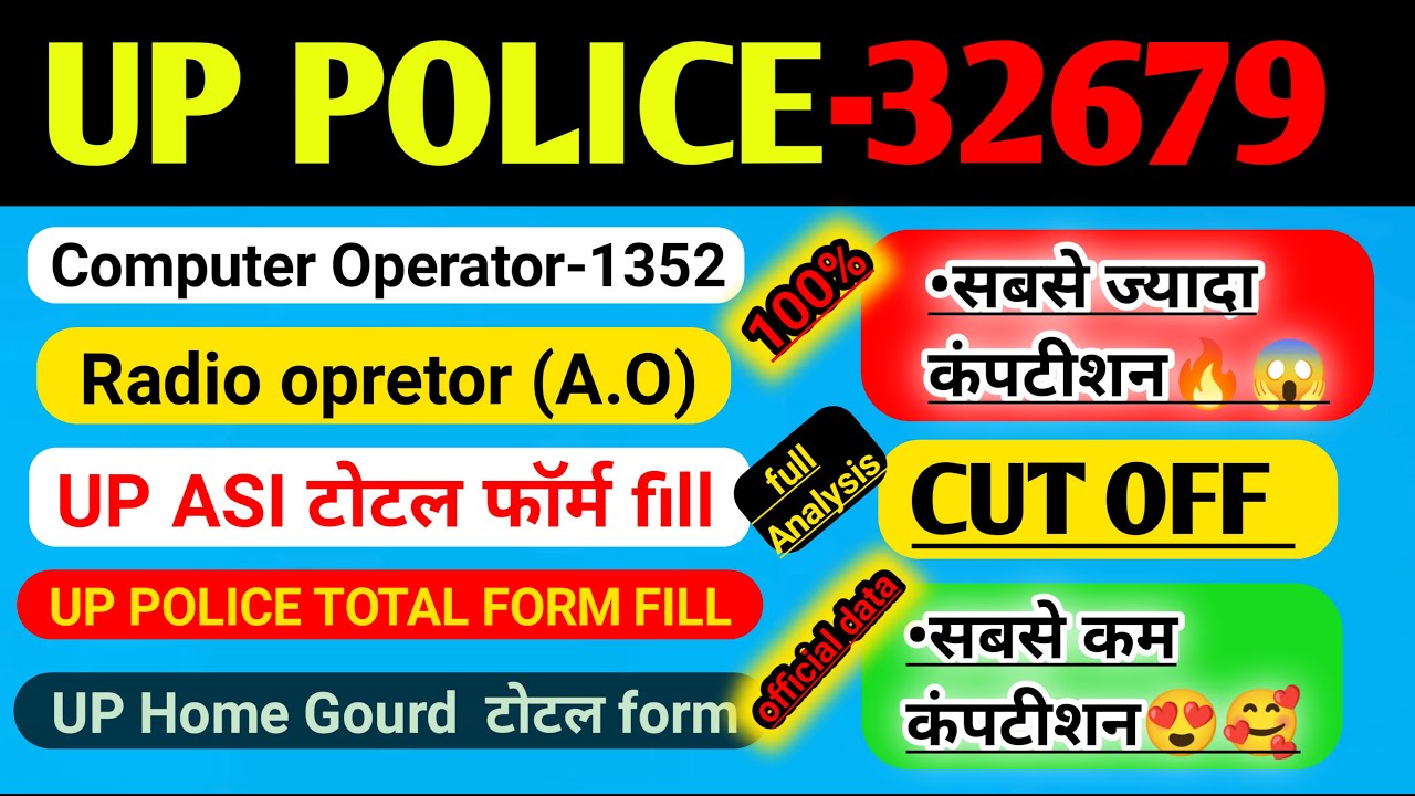😍UP POLICE TOTAL FORM FILL🚔  एक सीट पर कंपटीशन | TOTAL FORM FILL | CUT OFF.? | FULL Analysis data🔥🔥