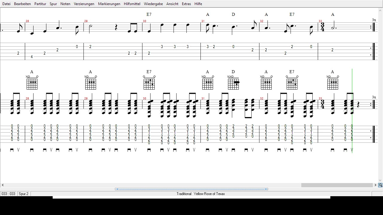 Traditional  - Yellow Rose of Texas  - Tabs