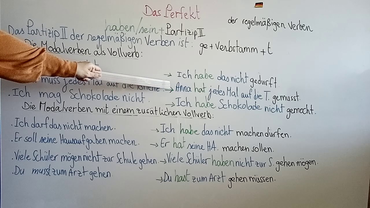 Perfekt der Modalverben زمن الماضي الأفعال المساعدة