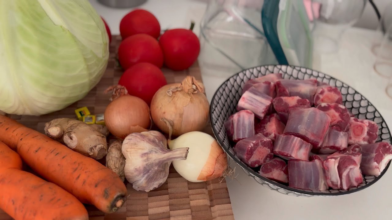 Choux 🥬 sauté à la queue de bœuf 🥩