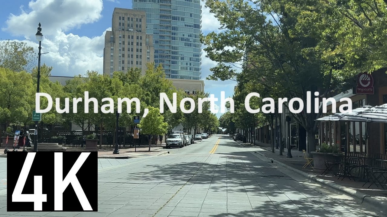 Driving in Durham, North Carolina 4K Street Tour - Downtown Durham & Surrounding Area